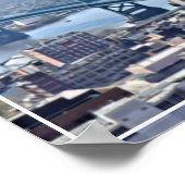 ハイウェイ飛んでいる上のハイヘリコプター ポスター (角)