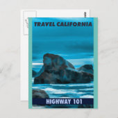 ハイウェイ101カリフォルニアヴィンテージ旅行 ポストカード (正面/裏面)