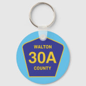 ハイウェイ30Aウォートン郡フロリダ徴候 キーホルダー (正面)