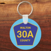 ハイウェイ30Aウォートン郡フロリダ徴候 キーホルダー (正面)