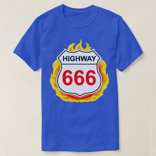 ハイウェイ666道路標識 Tシャツ (デザイン正面)