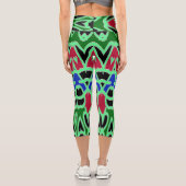 ハイウェストのカプリス、トレンディー数々のカラーデザインC カプリレギンス (裏面)