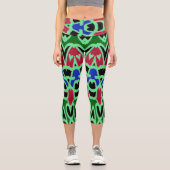 ハイウェストのカプリス、トレンディー数々のカラーデザインC カプリレギンス (正面)