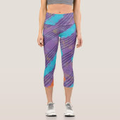 ハイウェストのキャプリスピックボールパンツ カプリレギンス (正面)