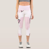 ハイウェストカプリピンクハート カプリレギンス (正面)