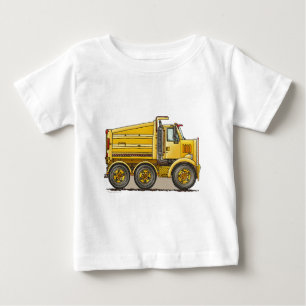 ハイウェーのダンプトラックのベビーのTシャツ ベビーTシャツ