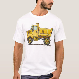ハイウェーのダンプトラックの建築の服装 Tシャツ