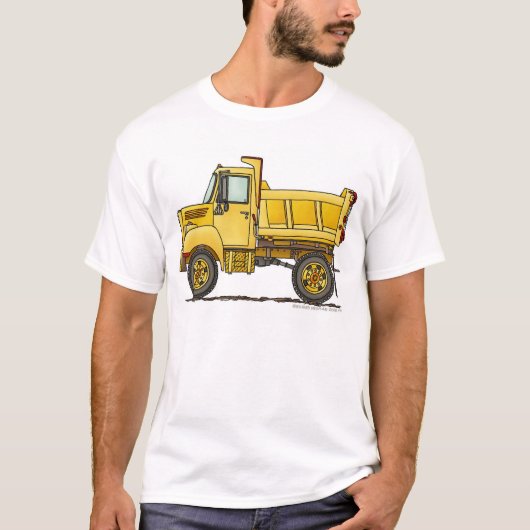 ハイウェーのダンプトラックの建築の服装 Tシャツ (正面)