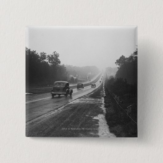 ハイウェーの交通 缶バッジ (正面)