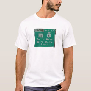ハイウェーの出口の印の写真South Bend Tシャツ