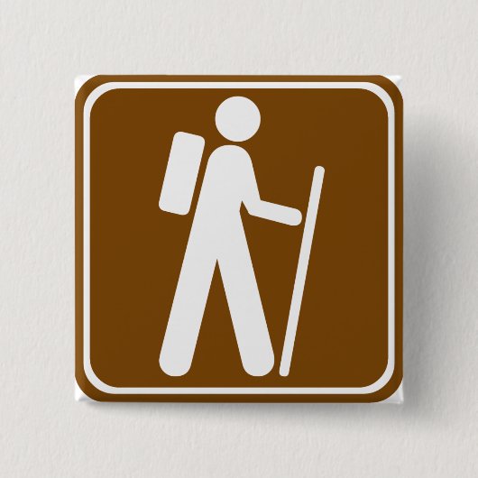 ハイウェーの印のハイキング 缶バッジ (正面)