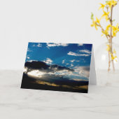 ハイウェー上の日没 カード (黄色い花)