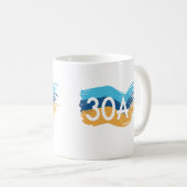 ハイウェー30Aフロリダのビーチのあと波 コーヒーマグカップ (正面右)