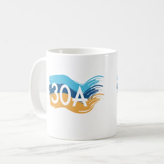 ハイウェー30Aフロリダのビーチのあと波 コーヒーマグカップ (正面左)