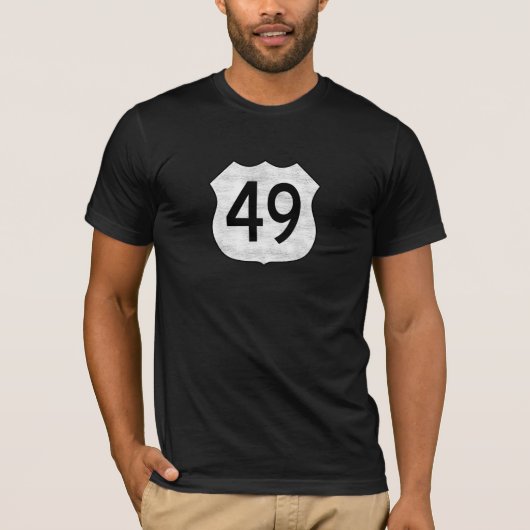 ハイウェー49のルートの印 Tシャツ (正面)
