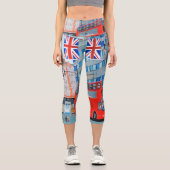 ハイウエストオックスフォード通りレギンス カプリレギンス (正面)