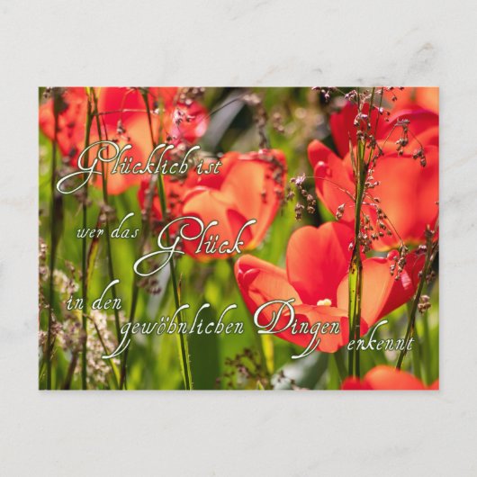 ハイエコンムトガンツヴィエグリュックフュルディッチ！ ポストカード (正面)