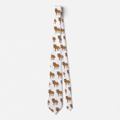 ハイエナと花の漫画イラストレーション ネクタイ (正面)