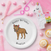 ハイエナと花の漫画イラストレーション ペーパープレート (パーティー)