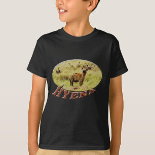ハイエナの野性生物のサファリメンズ/十代の若者たちのTシャツ Tシャツ