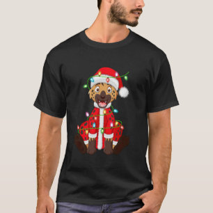 ハイエナクリスマス照明サンタ衣装ハイエナクリスマス Tシャツ
