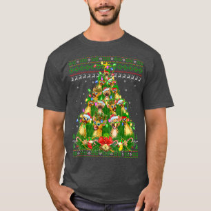 ハイエナクリスマス照明ツリーサンタハイエナ醜いクリスマ Tシャツ