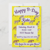 ハイエナスハッピーバースデー 招待状 (正面)