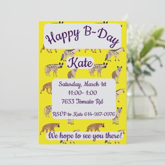 ハイエナスハッピーバースデー 招待状 (スタンド正面)