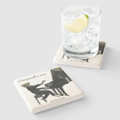 ハイエナピアノミュージックファンタジーアートストーンコースター ストーンコースター (横)