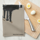 ハイエナピアノ音楽ピアニストファンタジーキッチンタオル キッチンタオル (四つ折り)