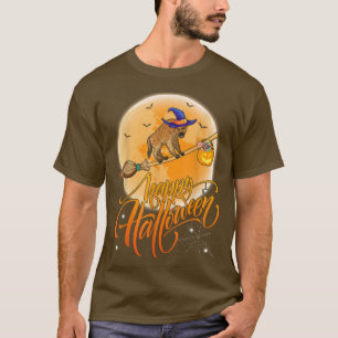 ハイエナライドウィッチショットムーンヴィンテージハイエナハロウィン Tシャツ