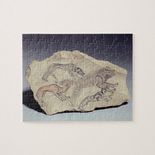 ハイエナ(limestonを追跡している犬を描写するOstracon ジグソーパズル (横)
