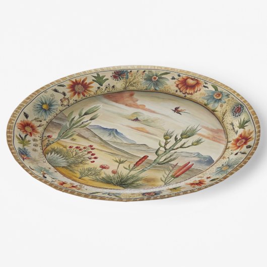 ハイエンドアクセント西メラミンディナープレート ペーパープレート (アングル)