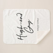 ハイエンドゲイ – ホワイトロータス シェルパブランケット (正面(横))