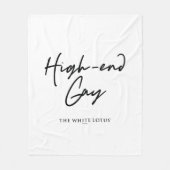 ハイエンドゲイ – ホワイトロータス フリースブランケット (正面)