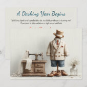 ハイエンドベビーボーイ & アトリエ 誕生日1周年 招待状 (正面/裏面)