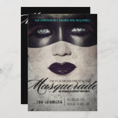 ハイエンドマスカレードパーティーの招待状 招待状 (正面/裏面)