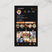 ハイエンド オレンジ 建設業 Instagram QR 名刺 (正面)