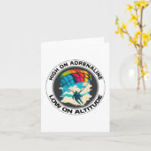 ハイオンアドレナリン、低オン高度 – Skydiving カード (黄色い花)