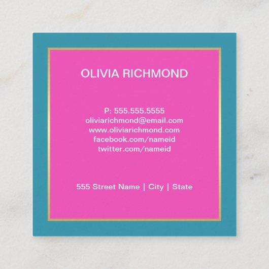 ハイカはっきりしたラー|名刺 スクエア名刺 (裏面)