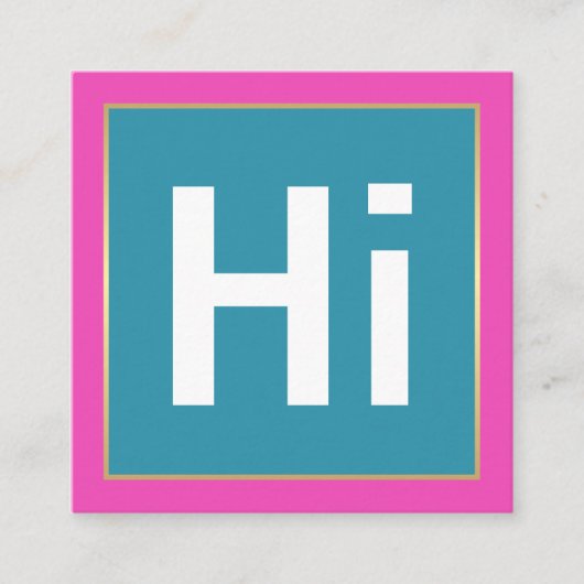 ハイカはっきりしたラー|名刺 スクエア名刺 (正面)