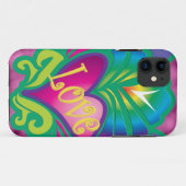 ハイカラフルピーな恋とハート Case-Mate iPhoneケース (裏面(横))
