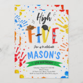 ハイカラフル5誕生日 招待状 (正面/裏面)