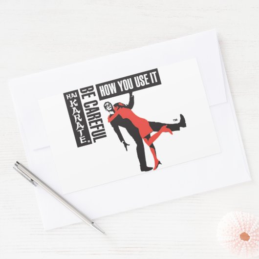 ハイカラートの使い方に注意 長方形シール (封筒)