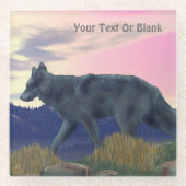 ハイカントリーウルフ ガラスコースター (正面)