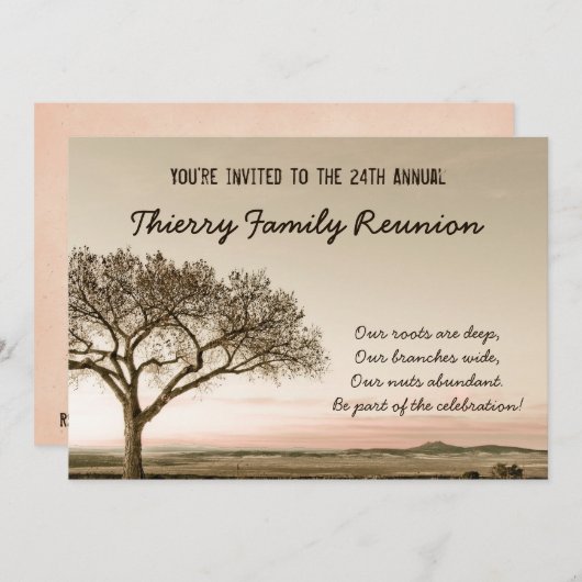 ハイカントリーファミリー懇親会招待状 招待状 (正面/裏面)