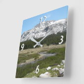 ハイカントリーマウンテンストリームI スクエア壁時計 (傾斜)