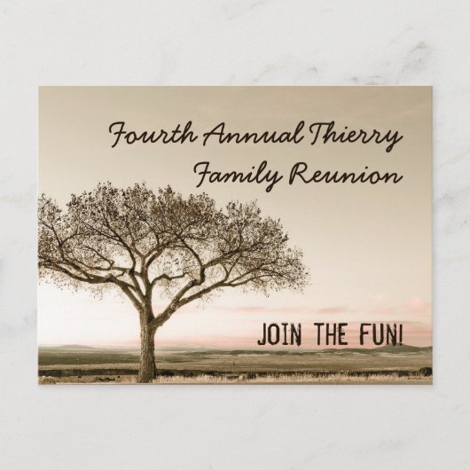 ハイカントリー招待状はがき(ファミリー懇親会) インビテーションポストカード (正面)