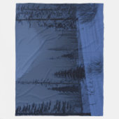 ハイカントリー(冬/夜)フリースブランケット フリースブランケット (正面)