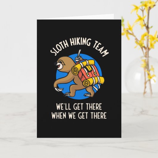 ハイカーおもしろいに対するスロッスハイキングチームのギフト カード (黄色い花)